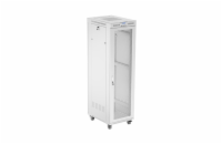 19" VOLNĚ STOJÍCÍ RACKOVÁ SKŘÍŇ 42U 600X800 ŠEDÁ S PERFOROVANÝMI DVEŘMI LANBERG (PLOCHÉ BALENÍ)