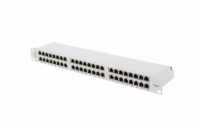 PATCH PANEL 48 PORTŮ 1U 19" CAT.6 FTP STÍNĚNÝ ŠEDÝ LANBERG