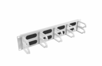 19" PANEL S KARTÁČEM PRO SPRÁVU KABELŮ 10 KROUŽKŮ TYP B 2U ŠEDÝ LANBERG