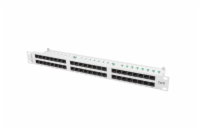 PATCH PANEL 48 PORTŮ 1U 19" CAT.6 UTP ŠEDÝ LANBERG
