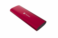 Externí box pro SSD Natec RHINO M.2 NVME LITE USB-C 3.2 GEN 2, hliníkové tělo, RUBY RED