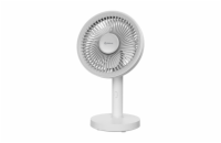 Platinet PRDF0576 stolní ventilátor 12,5 cm,  odnímatelná základna, akumulátor 1800 mAh, bílá-šedá