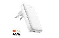 GaN nabíječka FIXED Slim, 45W, PD2.0, 2xUSB -C