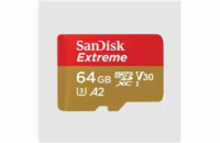 SanDisk micro SDXC karta 64GB Extreme (170 MB/s Class 10, UHS-I U3 V30) + adaptér