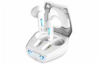 GENIUS bezdrátový headset TWS HS-M920BT/ bílý/ LED/ Bluetooth 5.0/ USB-C nabíjení