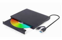 GEMBIRD externí USB DVD mechanika, černá