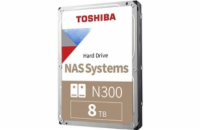 TOSHIBA HDD N300 NAS 8TB, SATA III, 512MB cache, BULK