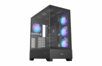 FSP M370-BA/Midi Tower/Transpar./Černá