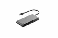Belkin CONNECT Connect 8v1 USB-C hub s dvojitým USB-C portem – stříbrný