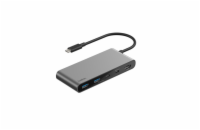 Belkin CONNECT 7v1 USB-C hub s dvojitým USB-C portem – stříbrný