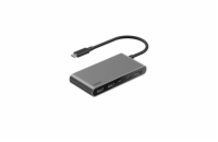 Belkin CONNECT 5v1 USB-C hub s dvojitým USB-C portem – stříbrný