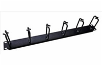 19" vyvazovací panel LEXI-Net 1U, celokovový, 6x úchyt 40x80mm, černý