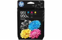 HP 951CMY/950XL tri-color/černá inkoustová kazeta, C3WK1AE originál, 4-pack