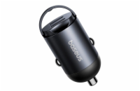Baseus Tiny Star Mini Nabíječka do Auta USB-C/USB-C 30W Cosmic Black