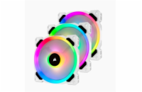 Corsair ventilátor LL Series, LL120 RGB White, 120mm Dual Light Loop RGB LED PWM Fan, 3 Fan Pack with Lighting Node PRO