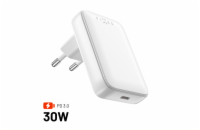 Síťová GaN nabíječka FIXED Slim s USB-C, PD, 30W