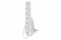 EMOS Prodlužovací přívod 6Z/2m 3680W,PVC,bílá