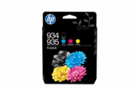 HP 934 originální inkoustová kazeta černá, azurová, purpurová, žlutá 6ZC72AE HP 934 Black / 935 CMY Ink Cartridge 4-Pack