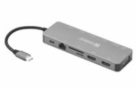Sandberg USB-C 13-in-1 Travel Dock 136-45 Sandberg USB-C Travel Dock, cestovní dokovací stanice13-v-1 , USB port, HDMI, VGA,Ethernet port...