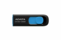 ADATA Flash Disk 128GB UV128, USB 3.1 Dash Drive (R:90/W:40 MB/s) černá/modrá