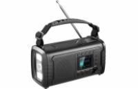 Sandberg Survivor DAB Radio All-in-1 20000 mAh, outdoorové rádio, BT reproduktor, powerbanka, černá