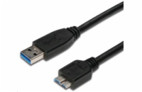 PREMIUMCORD Kabel USB 3.0 A - Micro B 3m, propojovací (M/M)