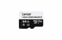 Lexar paměťová karta 64GB High-Endurance microSDHC/microSDXC™ UHS-I cards, (čtení/zápis:100/35MB/s) C10 A1 V30 U3