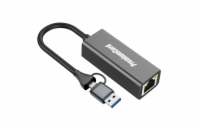 PremiumCord adaptér UBS-C a USB-A na Gigabit, 15cm