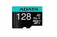 ADATA MicroSDXC karta 128GB Premier Pro UHS-I V30S (R:100/W:80 MB/s) + SD adaptér