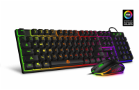 CONNECT IT BATTLE herní combo drátová klávesnice + myš, CZ + SK layout, černá