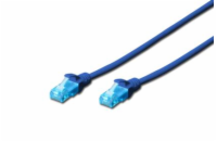 Digitus Ecoline Patch Cable, UTP, CAT 5e, AWG 26/7, modrý 10m, 1ks