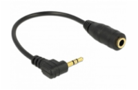 Delock audio stereo kabel 2,5 mm samec pravoúhlý na 3,5 mm samice,3 pin 14 cm