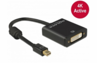 Delock adaptér mini Displayport 1.2 samec > DVI samice 4K aktivní černý