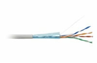 FTP kabel LYNX, Cat6, drát, PVC, Dca, šedý, 305m cívka