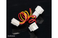 AKASA kabel  rozdvojka napájení 3pin fan na 2x 3pin