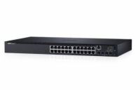 Dell N1548 Dell Networking N1548, 48x 1GbE + 4x 10GbE SFP+ fixed ports, Stacking, IO to PSU airflow, AC