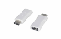 PREMIUMCORD Adaptér USB 3.1 C/male - USB 2.0 Micro-B/female, kovově šedý