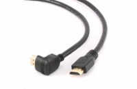 GEMBIRD Kabel HDMI-HDMI 1,8m, 1.4, M/M stíněný, zlacené kontakty, 90° lomený, černý