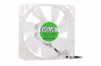 EVOLVEO 14L1GR ventilátor 140mm, 4 LED zelený, 3pin