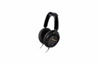 Panasonic RP-HTF295E-K, drátové sluchátka, přes hlavu, 3,5mm jack, 6,3mm jack, kabel 5m, černá