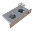 19" horiz.vent.j.2xVent.-220V/46W termost.2U černá