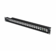 Digitus Neosazený Patch Panel, 24 port, stíněný, 1U, černý