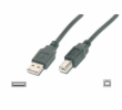 Digitus USB kabel A/samec na B/samec, 2x stíněný, černý, 1,8m