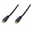 DIGITUS HDMI 3D propojovací kabel s integrovaným zesilovačem,10m, AWG28, 2x stínění, M/M, UL, zlacené konektory, černý