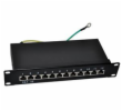Patch panel 10“ STP Cat5e 12 portů