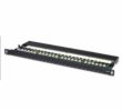 Digitus DN-91624U-SL-SH Digitus CAT 6 Patch Panel, nestíněný, 24 portů RJ45 s uzávěrem, 8P8C, LSA, 0,5U, 19 "montáž do stojanu, černá