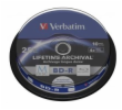 VERBATIM M-DISC BD-R Blu-Ray SL 25GB/ 4x/ Inkjet printable/ 10pack/ spindle