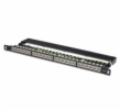 Digitus DN-91624S-SL-SH Digitus CAT 6 Patch Panel, stíněný, 24 portů RJ45 s uzávěrem, 8P8C, LSA, 0,5U, 19 "montáž do stojanu, bl