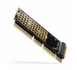 AXAGON PCEM2-1U, PCIe x16/x8/x4 - M.2 NVMe M-key slot adaptér, 1U