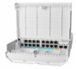 MikroTik Cloud Router Switch CRS318-1Fi-15Fr-2S-OUT, 800MHz CPU, 256MB, 16x10/100 (PoE-in,1x out),2xSFP, vč.L5, venkovní